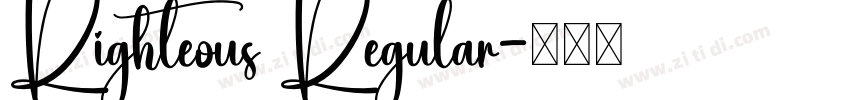Righteous Regular字体转换
